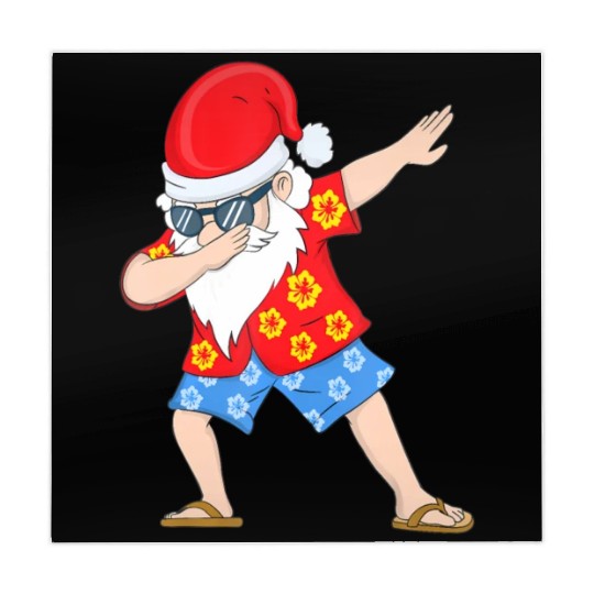 Christmas in July Santa Hawaiian Dabbing Santa Mahjong Mats