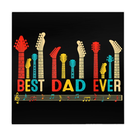 Best Dad Ever Daddy Guitar Vintage Guitar Fathers Mahjong Mats