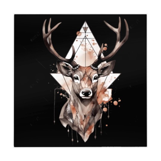 Serenity In Nature Pastel Watercolor Deer Mahjong Mats