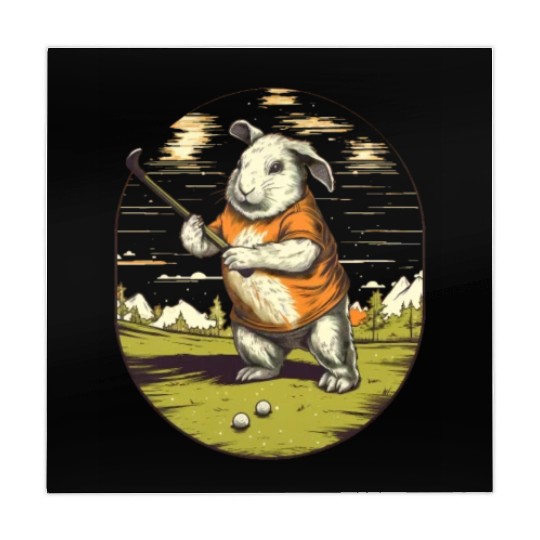 Golfer Guinea Pig Golf Club Golfing Golf Player Mahjong Mats