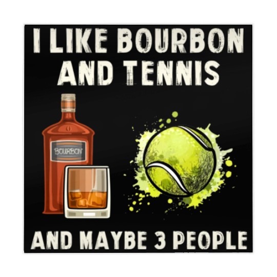 I Like Bourbon And Tennis Funny Humor Sports Mahjong Mats
