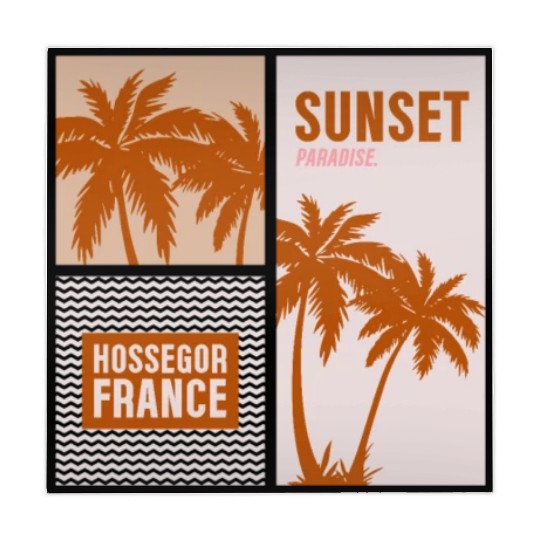 Sunset Paradise Hossegor France Mahjong Mats