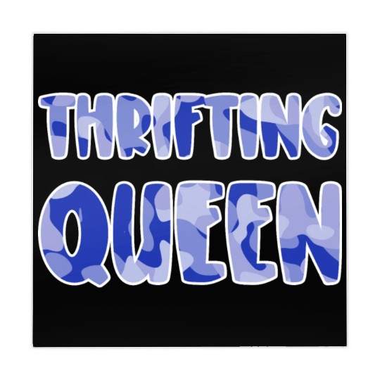 Thrifting Queen blue camo Mahjong Mats