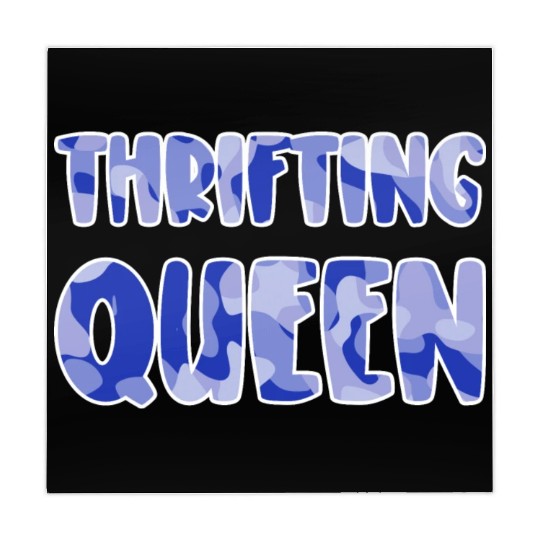 Thrifting Queen blue camo Mahjong Mats