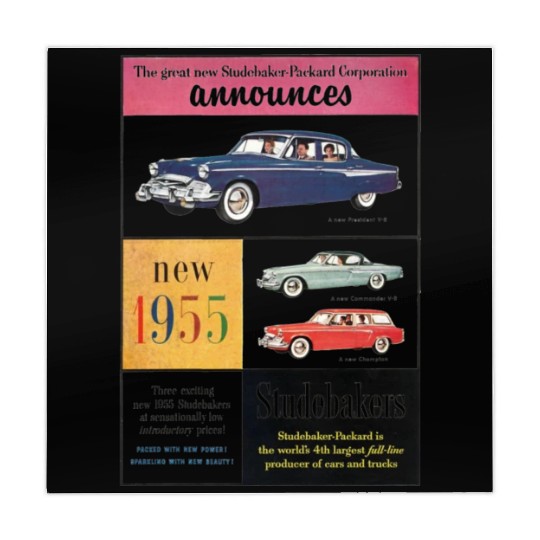 STUDEBAKER PACKARD 1950s AD PRESIDENT COMMANDER Mahjong Mats