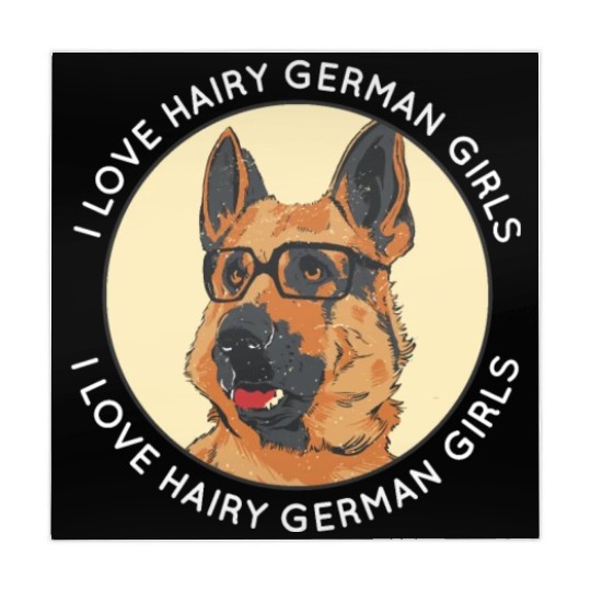 Funny German Shepherd Dog Dad Mom I Love Hairy Mahjong Mats