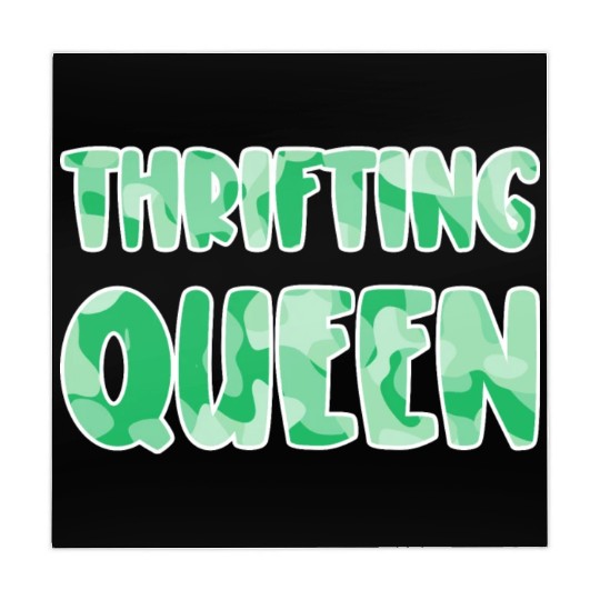 Thrifting Queen green camo Mahjong Mats