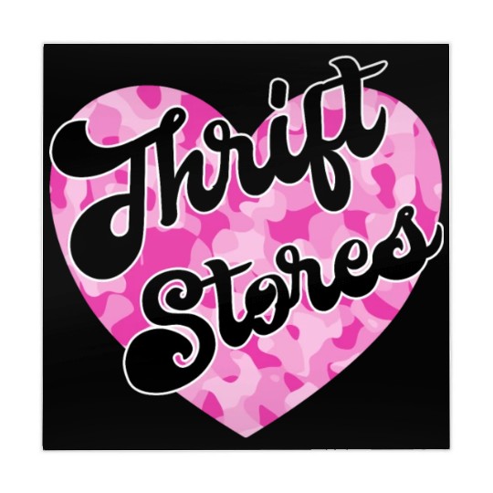 Thrift Stores pink camo heart Mahjong Mats