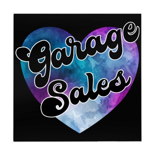 Garage Sales purple blue watercolor heart Mahjong Mats