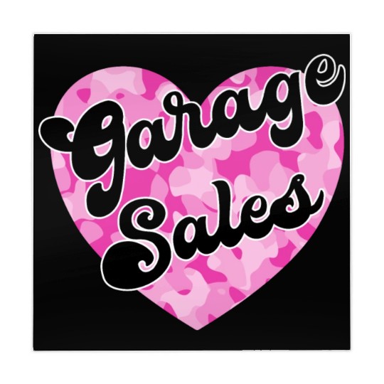 Garage Sales pink camo heart Mahjong Mats