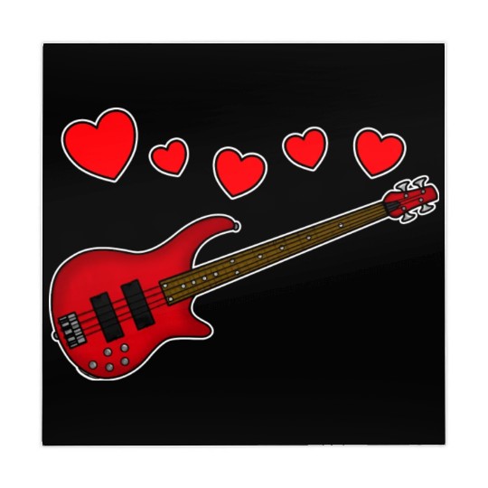Valentines Bass Guitar Bassist Wedding Musician Mahjong Mats