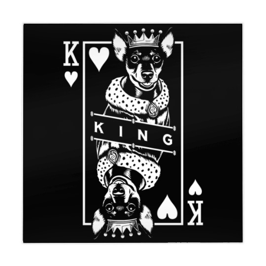 Miniaturecher King Of Hearts Dog Card Pop Mahjong Mats