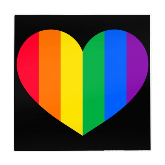 Gay Pride Rainbow Heart Mahjong Mats