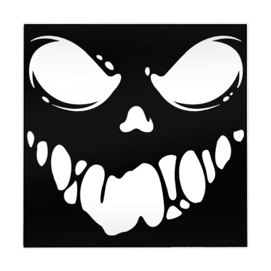 Black Spooky scary Ghost face Mahjong Mats design