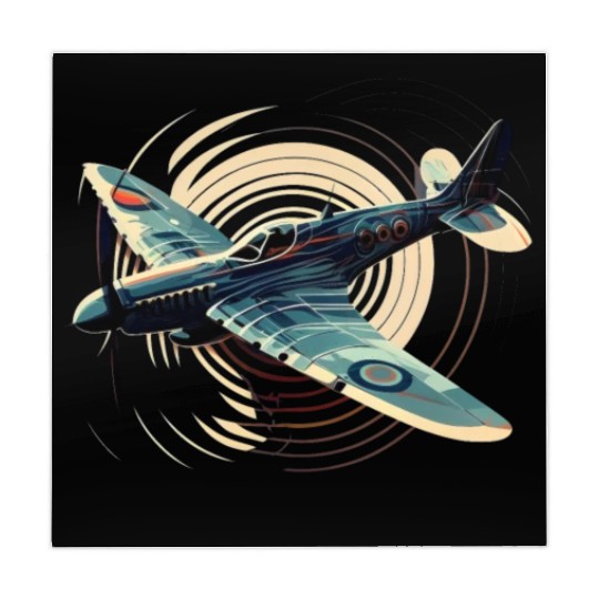 Spitfire Airplane Vintage Pilot Aviator Military Mahjong Mats