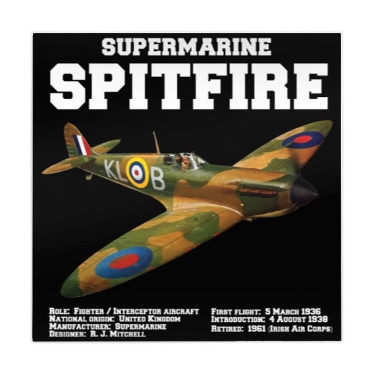 Supermarine Spitfire | WW2 Plane Mahjong Mats