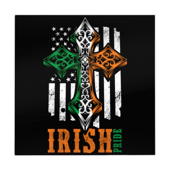 Irish American Flag Celtic Cross Mahjong Mats