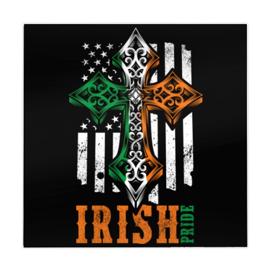 Irish American Flag Celtic Cross Mahjong Mats