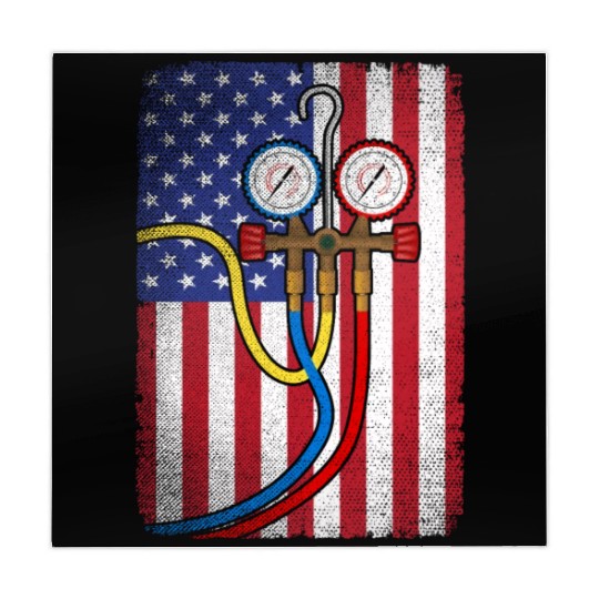 Patriotic HVAC Technician American Flag HVAC Tech Mahjong Mats