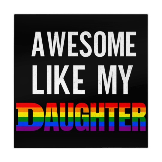 Awesome Like My Daughter Pride Rainbow flag Mahjong Mats