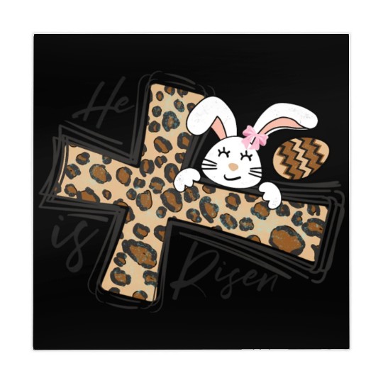 Happy Easter He Is Risen Jesus Cross Easter Bunny Mahjong Mats