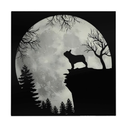 French Bulldog Dog And Moon Halloween Mahjong Mats