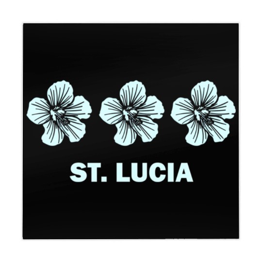 St Lucia Tropical Hibiscus Flower Mahjong Mats