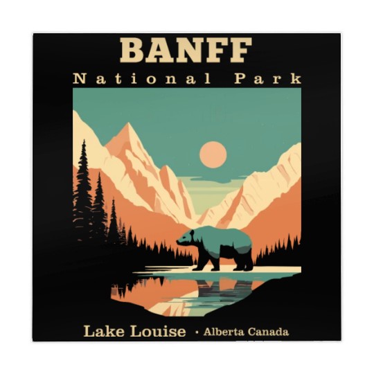 Vintage Retro Canadian Banff National Park Mahjong Mats