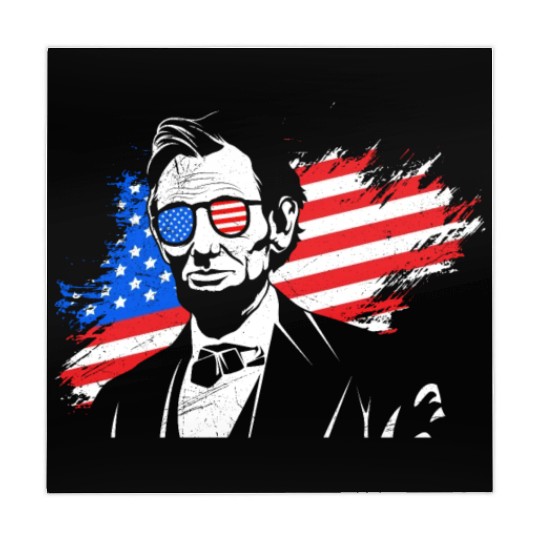 Merica Lincoln President Independence Day Party Mahjong Mats