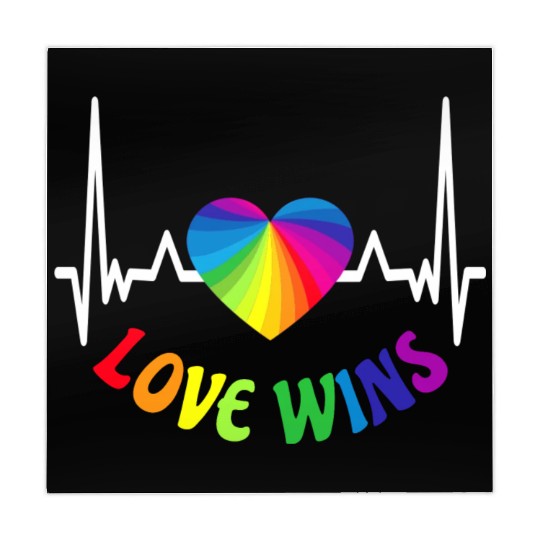 Love wins LGBTQ Pride Rainbow Flag Gay Lesbian Mahjong Mats