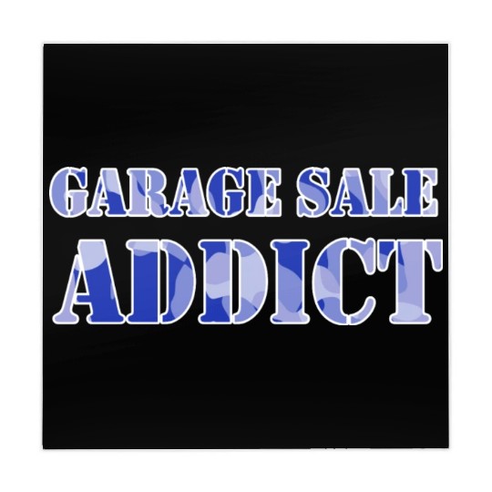 Garage Sale Addict blue camo Mahjong Mats