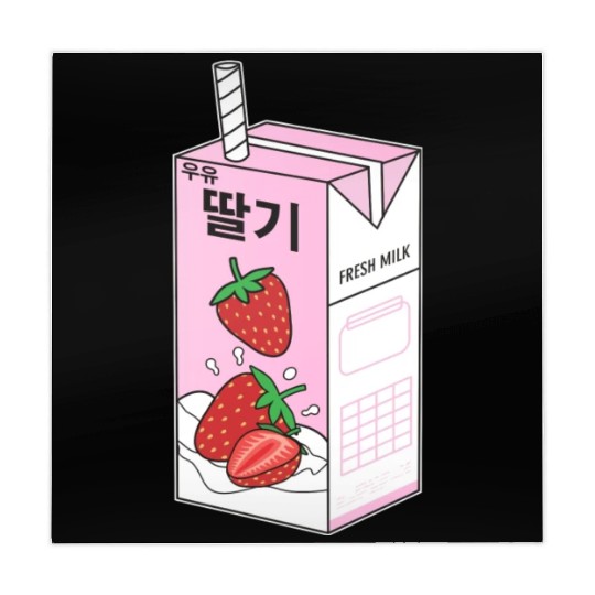 K Pop Strawberry Milk Drink Korea Kpop Korean Mahjong Mats