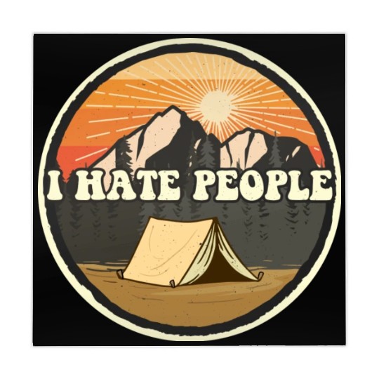 I Hate People Camping Nature Outdoor Camper Mahjong Mats