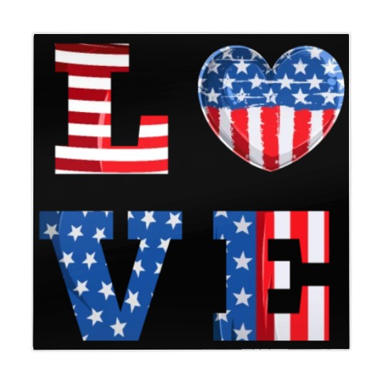 LOVE America Independence Day USA Patriots Mahjong Mats