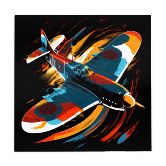 Spitfire Airplane Pilot Aviator Military Warbirds Mahjong Mats