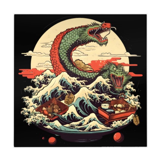 Sushi Dragon Japanesse Kawaii Mahjong Mats