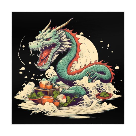 Sushi Dragon Japanesse Kawaii Mahjong Mats