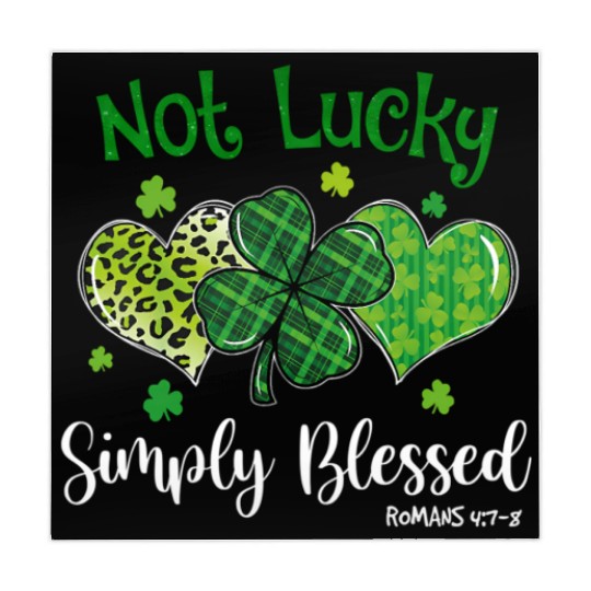 Not Lucky ly Blessed Christian Shamrock St Mahjong Mats