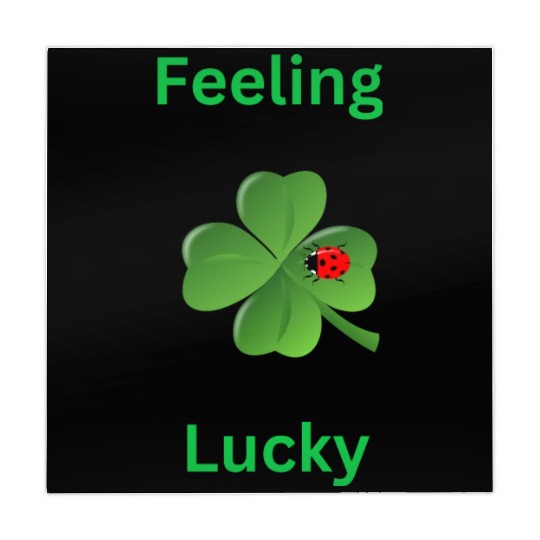 Feeling Lucky with a 4 leaf clover and a ladybug Mahjong Mats