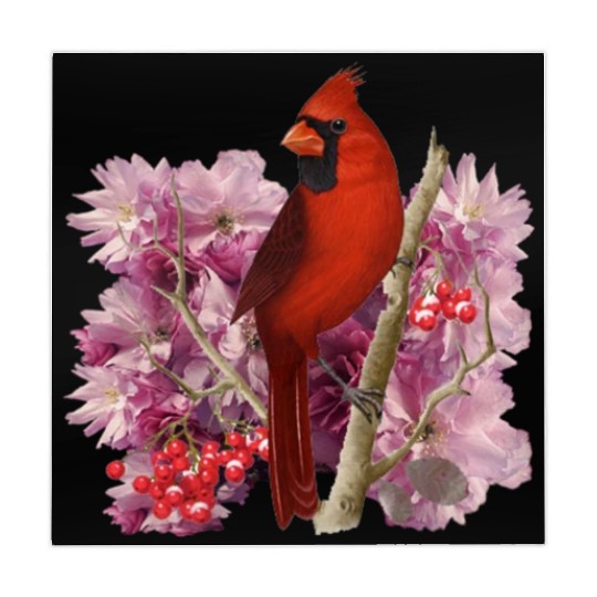 Funny Red Cardinal Bird Ornament Christmas Gifts Mahjong Mats