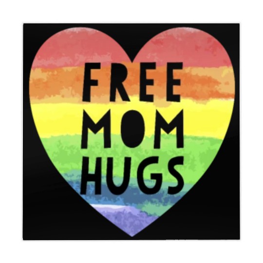 Free Mom Hugs LGBTQ Plus Rainbow Heart Free Hugs Mahjong Mats