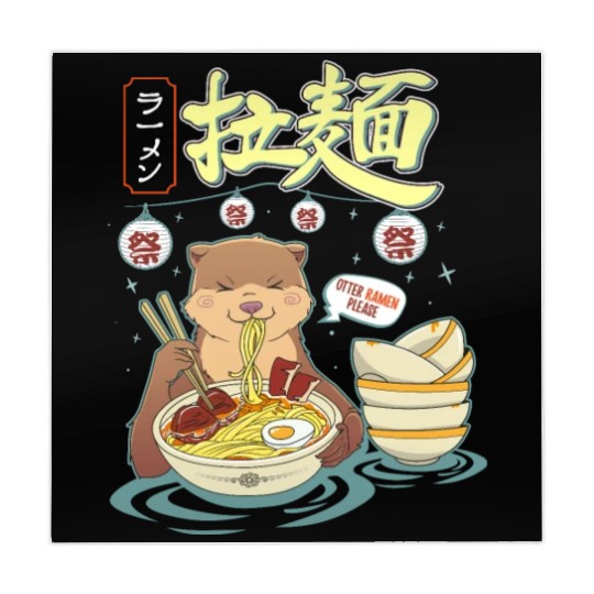 Otter ramen please funny Japanese anime kawaii Mahjong Mats