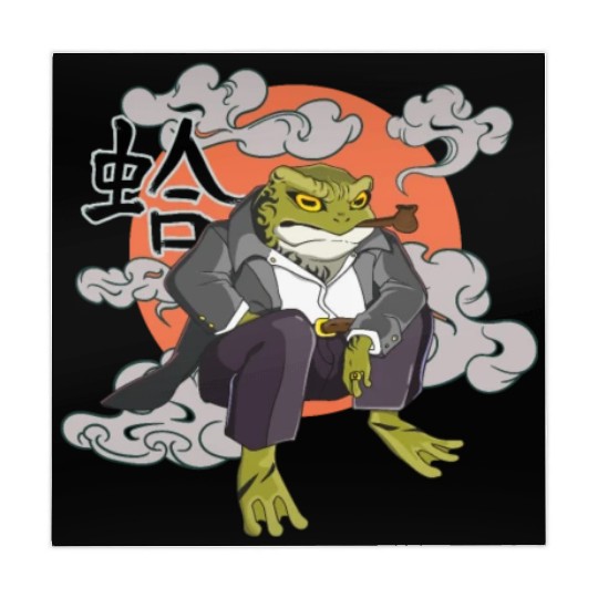 Japanese frog in Yakuza gangster costume Mahjong Mats
