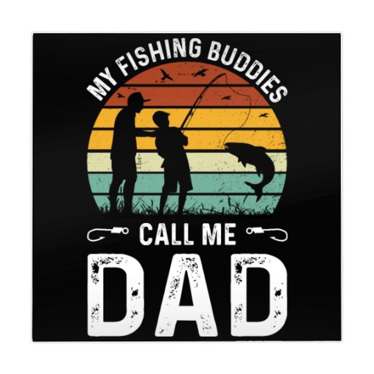 Fishing Buddies Call Me Dad, Funny Fathers Day Mahjong Mats