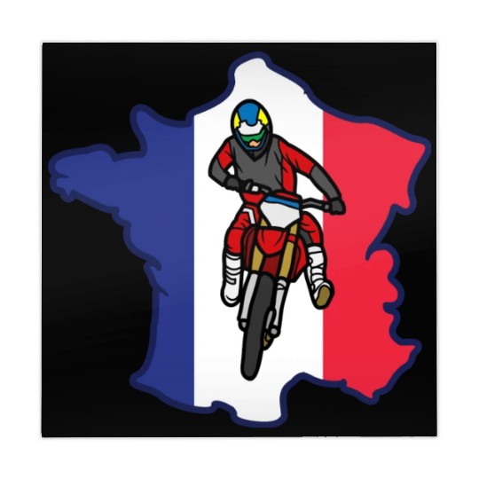 France Drapeau Motocross Mahjong Mats