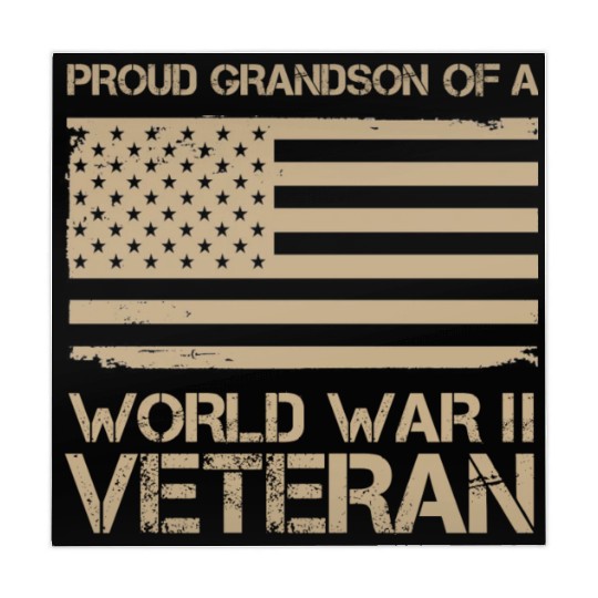 Proud Grandson of a World War II Veteran Mahjong Mats