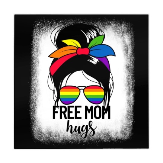 Free Mom Hugs Womens Messy Bun LGBTQ Free Mom Hugs Mahjong Mats