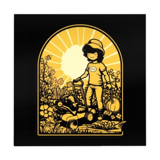 Mower Gardening Lawn Mowing Gardener Anime Kawaii Mahjong Mats