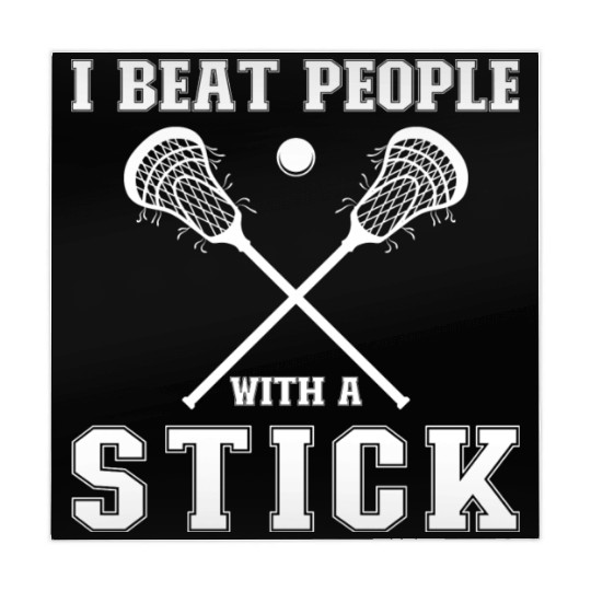 I Beat People With A Stick Funny Lacrosse Player Mahjong Mats