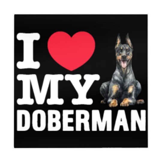 I Love My Doberman Mahjong Mats